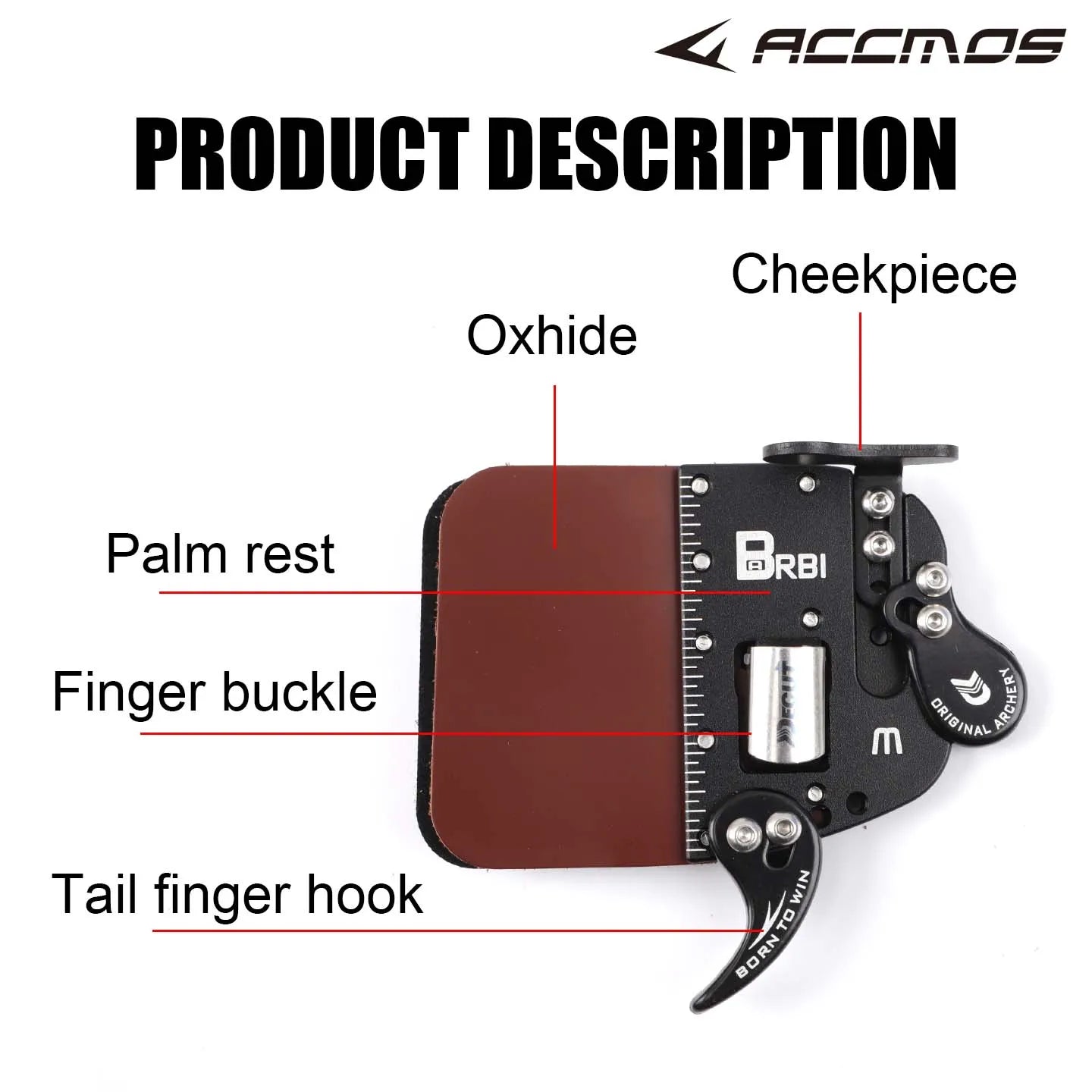 DECUT BARBI Archery Protective Gear 3 Finger Guards S M L Tradition