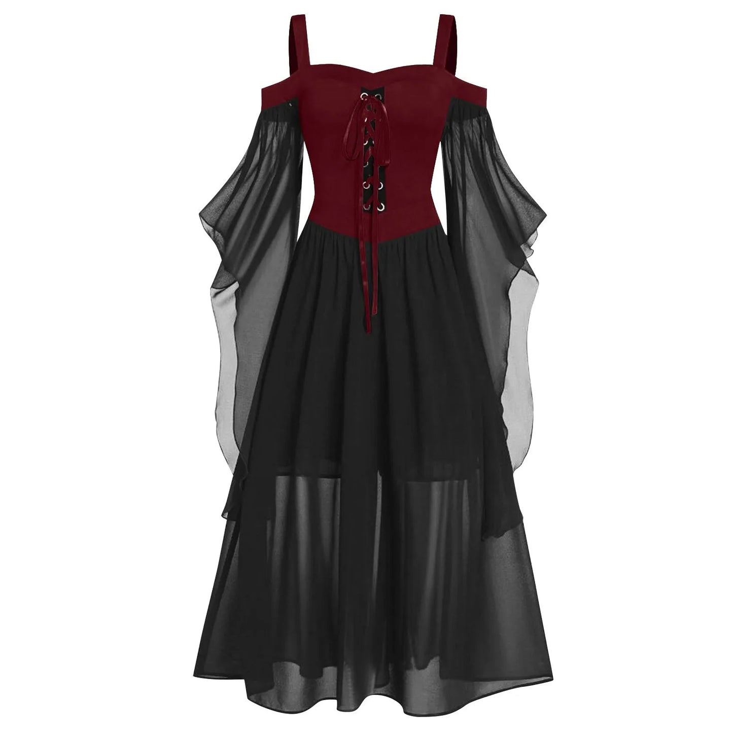 Women's Medieval Witch Gothic Dress | Plus Size Halloween Costume