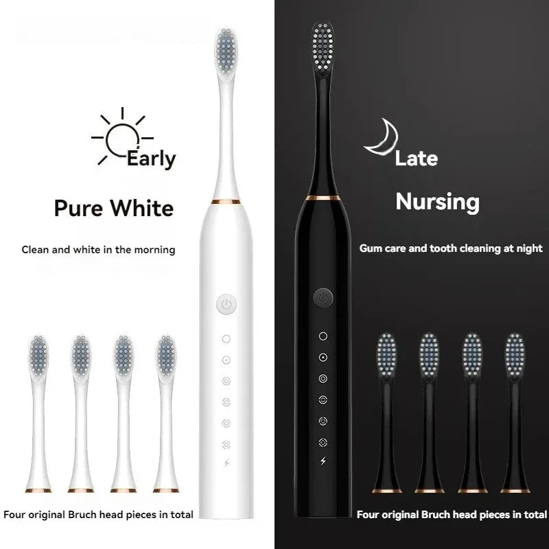 Six-Speed Automatic Electric Toothbrush Adult & Children's Universal Soft Bristle Charging Smart Toothbrush for All Ages Peaceful Pleasures Health and Wellness