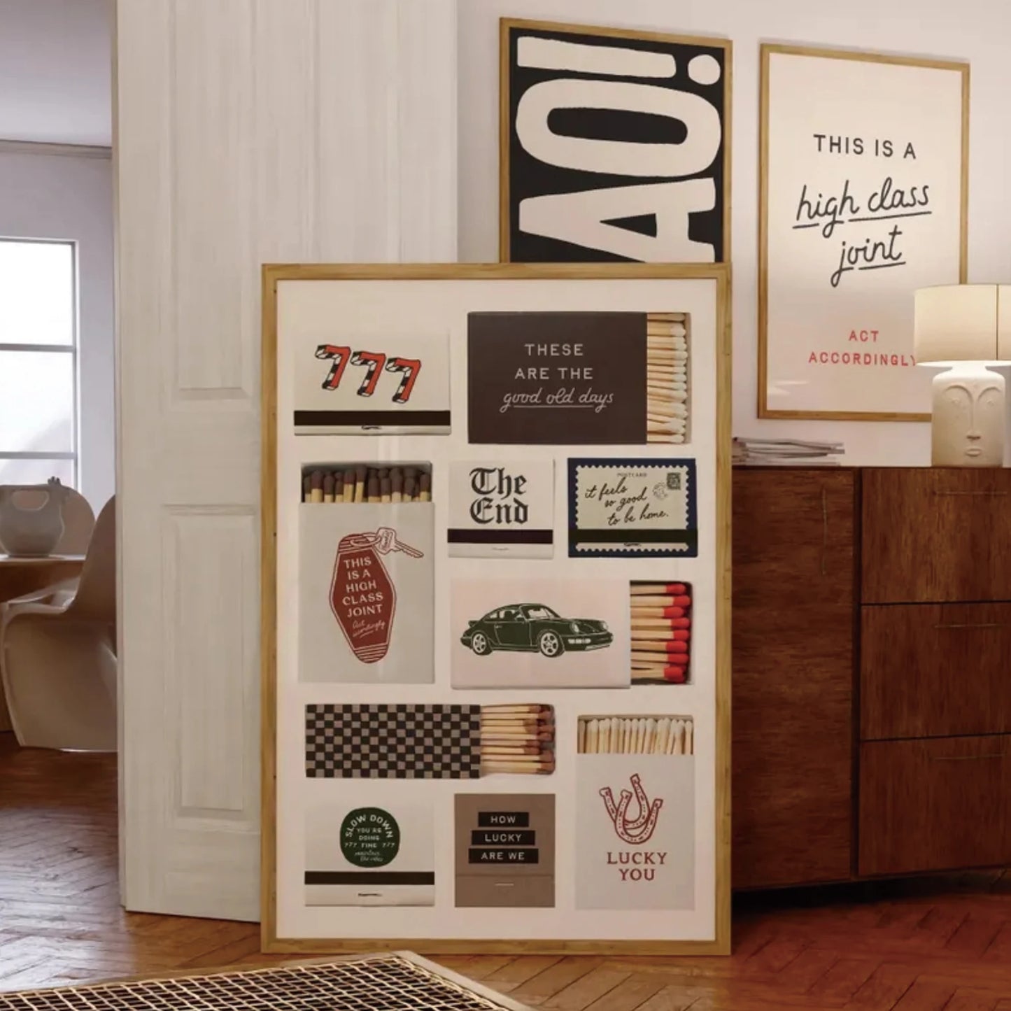 Retro Matchbox "High Class Joint" Canvas Wall Art Print
