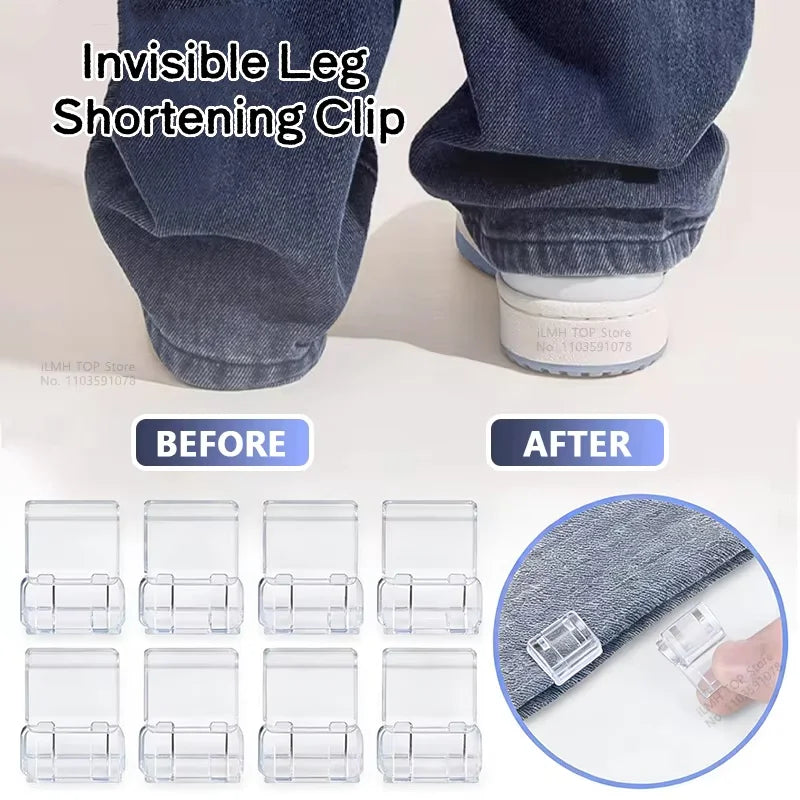 Invisible Hem Clips – No-Sew Quick Fix Pants Shortening Clips