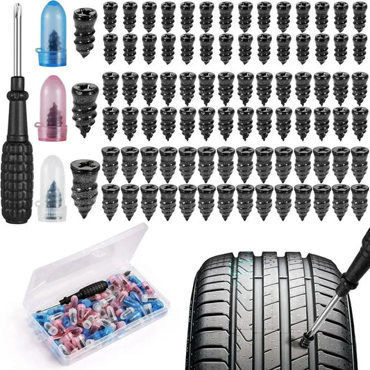 100-Pc Tubeless Tire Repair Screw Kit – Car, Truck & Motorcycle Tire Repair Kit Peaceful Pleasures Health and Wellness