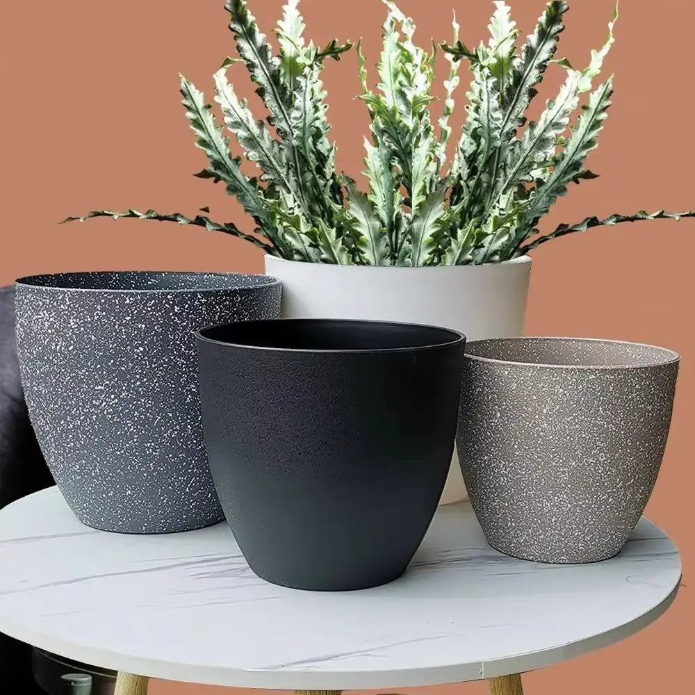 Frosted Stone Bonsai Pot | Large Capacity Indoor Outdoor Planter