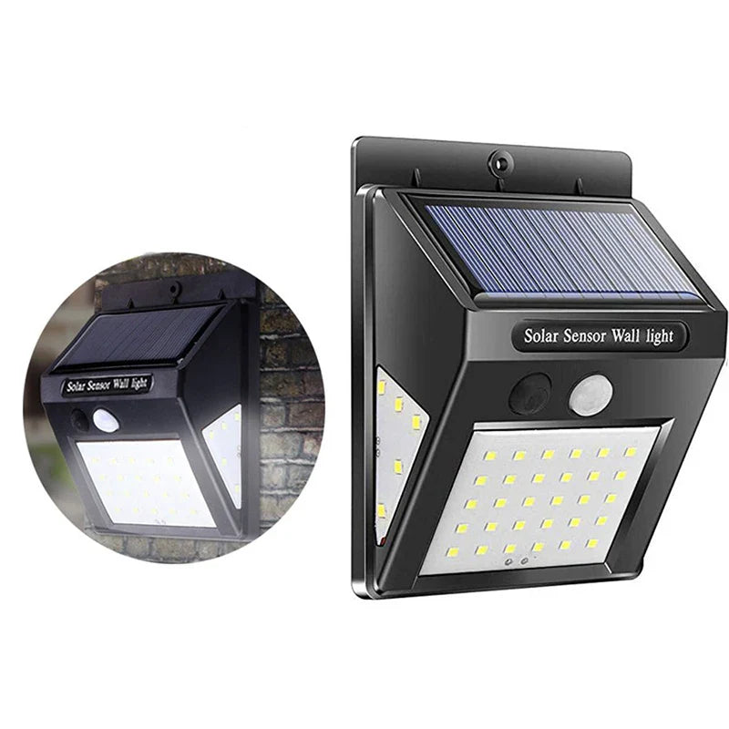Solar LED Wall Light 40 Beads | Motion Sensor Outdoor Garden Lamp