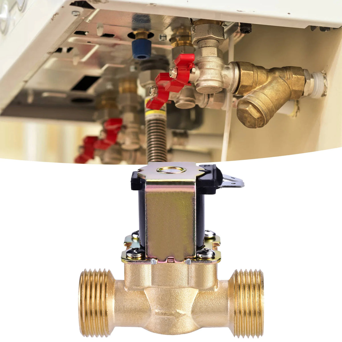 3/4" DC 24V Normally Closed Brass Electric Solenoid Magnetic Valve For Water Control Electric Valve DC Water Valve Water Valve Peaceful Pleasures Health and Wellness