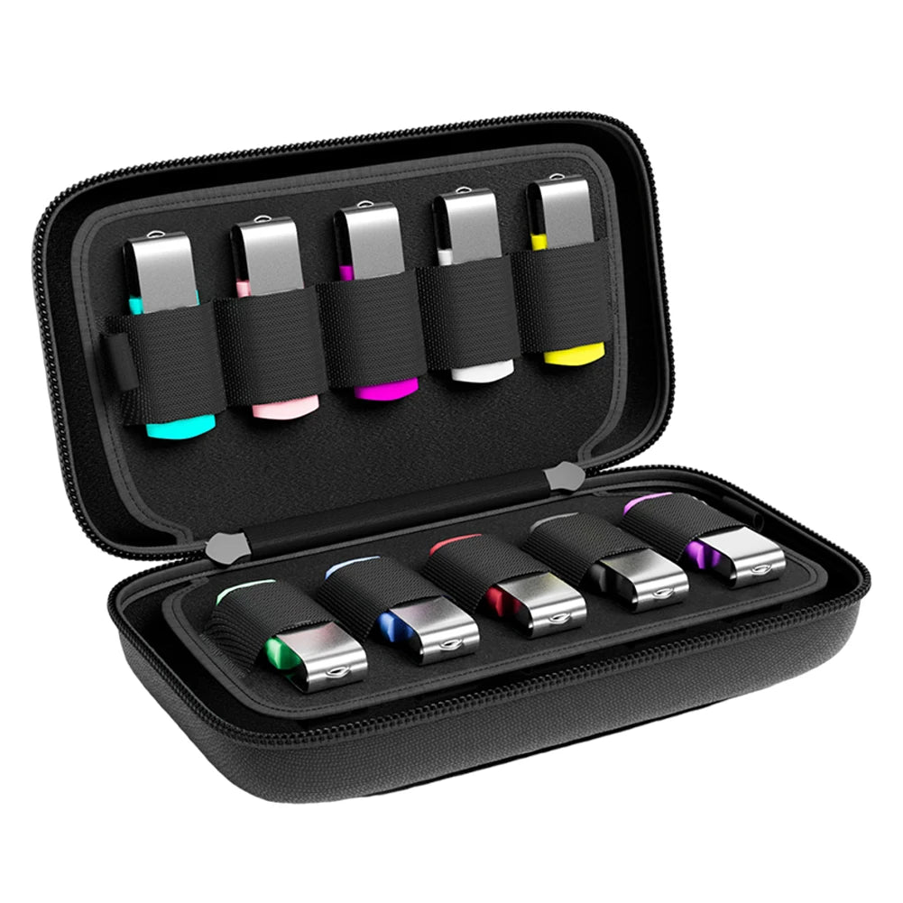 USB Flash Drive Case Dustproof Hard USB Holder Case Storage Case Holder Electronic Accessories Organizer for USB Flash Drive Pen Peaceful Pleasures Health and Wellness black