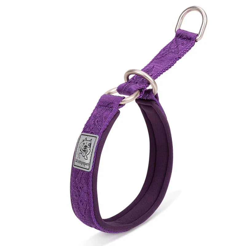 TRUELOVE Pet Collar Nylon Webbing P-chain Explosion-proof Neoprene Padding Pets Running Training Large Medium Small Dogs YC1851 Peaceful Pleasures Health and Wellness Purple XXL China Mainland