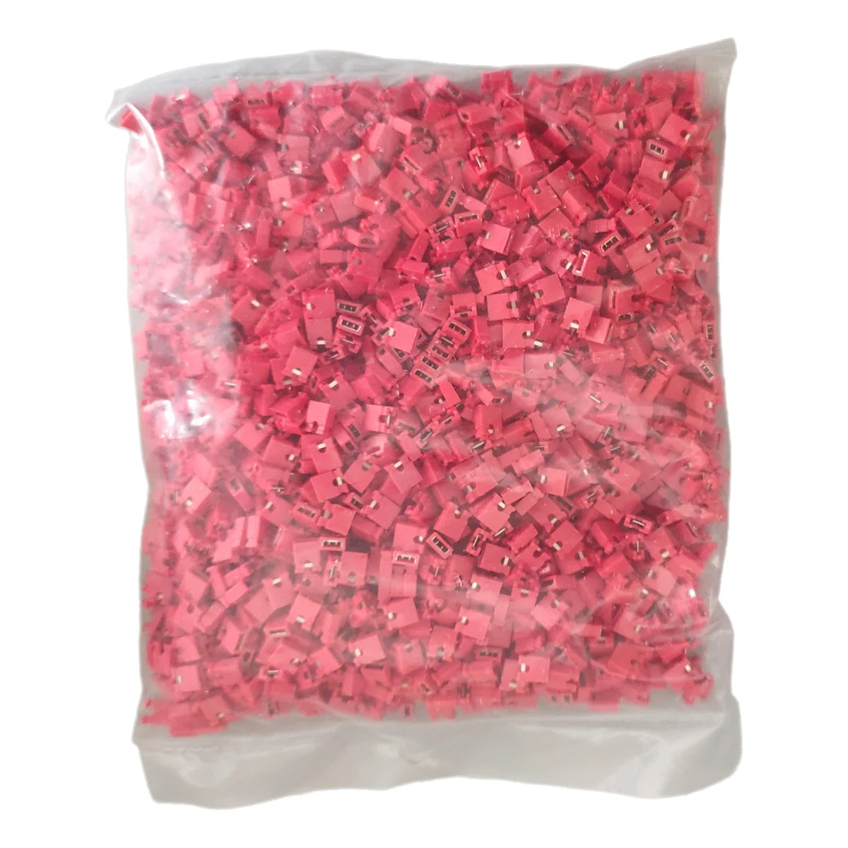 2000PCS/Bag Colorful 2.54mm Standard Computer Jumper Blocks Connector Short Circuit Block Hat Pin Head for Electronic Components Peaceful Pleasures Health and Wellness Red