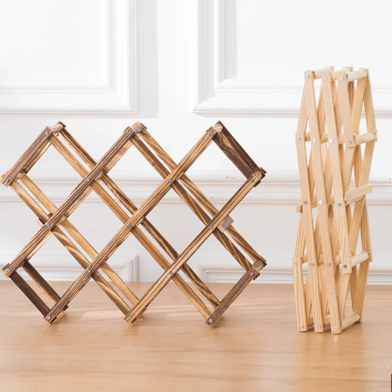 Wooden Double-layer Red Wine Display Piece Solid Wood Modern Minimalist Desktop Red Wine Display Rack Red Wine Display Rack Peaceful Pleasures Health and Wellness