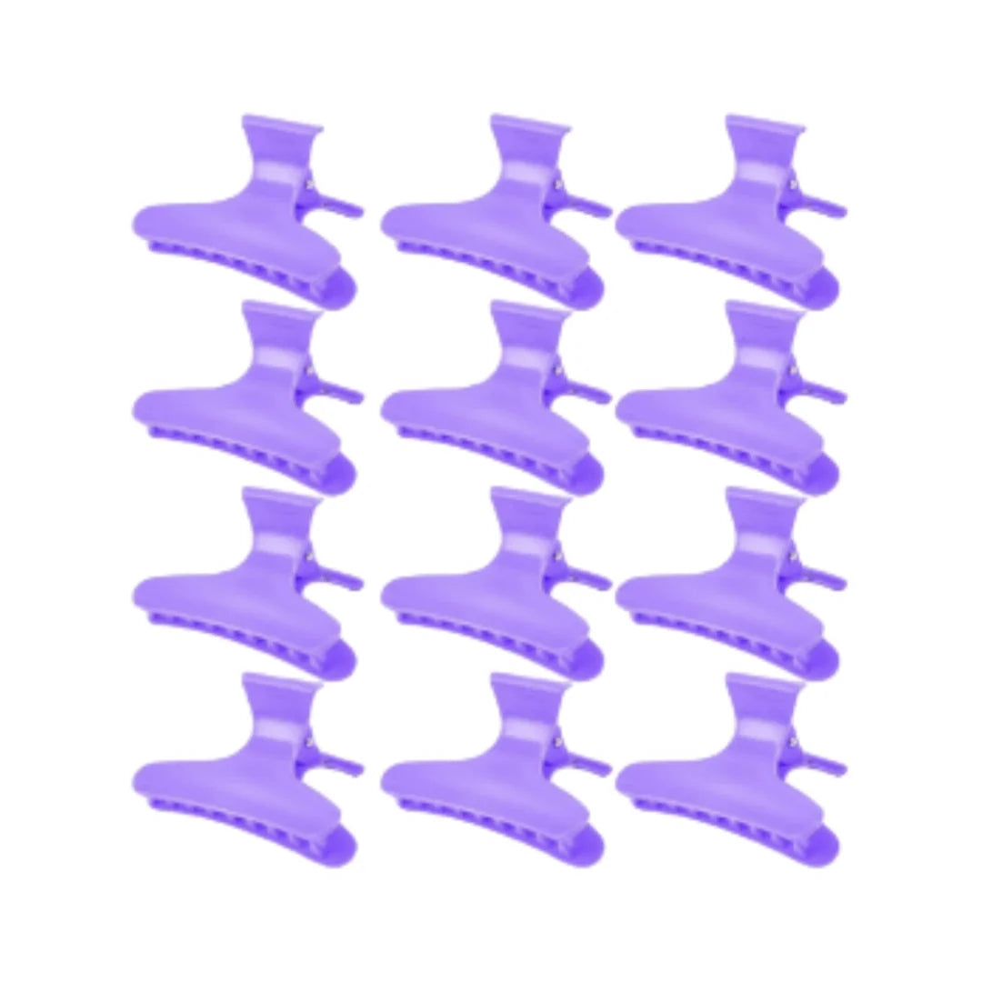 12pcs Crystal Butterfly Hair Clips Woman Girl's Hairpins Styling Holding Tools Hair Section Clamps Professional Salon Styling Peaceful Pleasures Health and Wellness purple