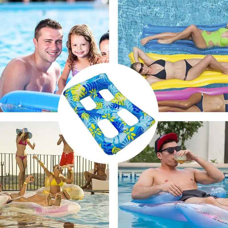 Inflatable Pool Float Lounge Chair with Backrest | Adults