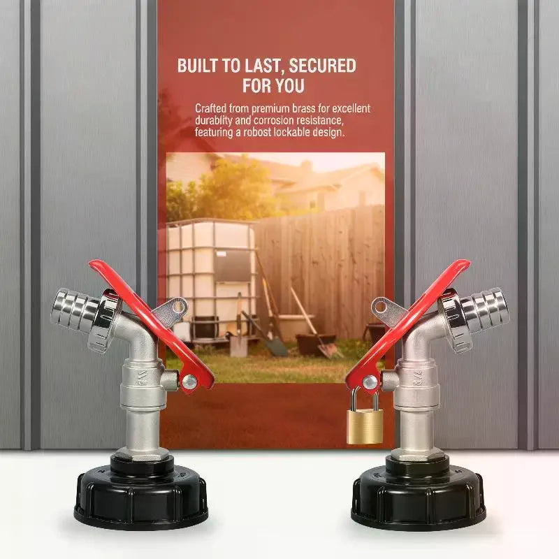 IBC Tank Valve Faucet with Lock – 1/2 Inch Zinc Alloy Tap