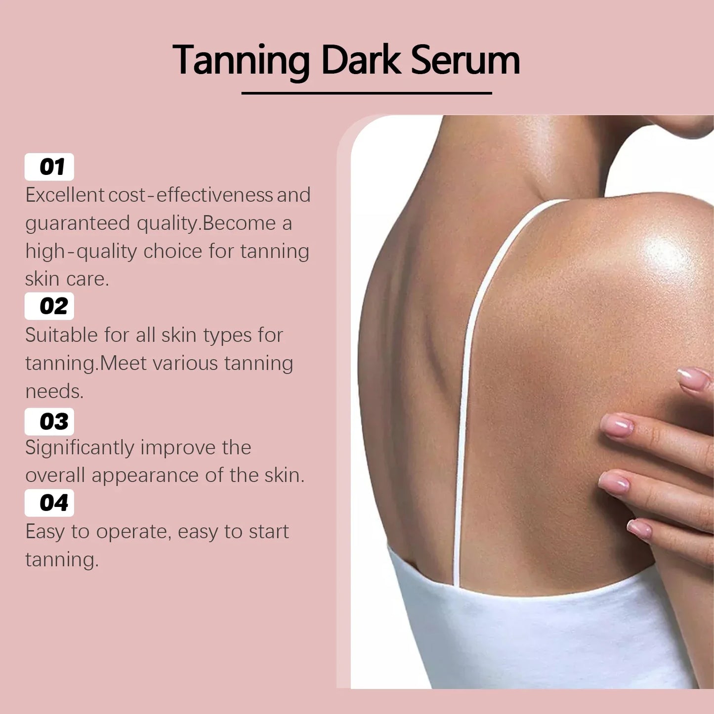 OceAura Sunless Self Tanner Serum – Bronzing Drops Face & Body