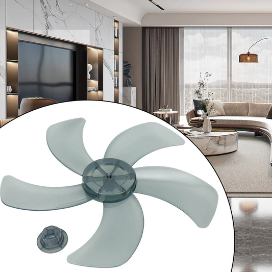 Household Plastic Fan Blade 5 Leaves Nut Cover Pedestal Impellor Peaceful Pleasures Health and Wellness