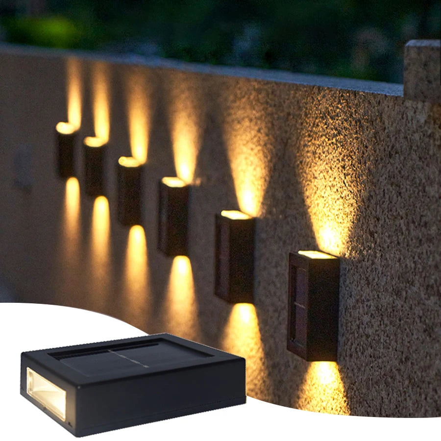 Solar Light Outdoor Up and Down Wall Washer Light Waterproof Solar Lamp for Garden Street Landscape Balcony Yard Porch Decor Peaceful Pleasures Health and Wellness
