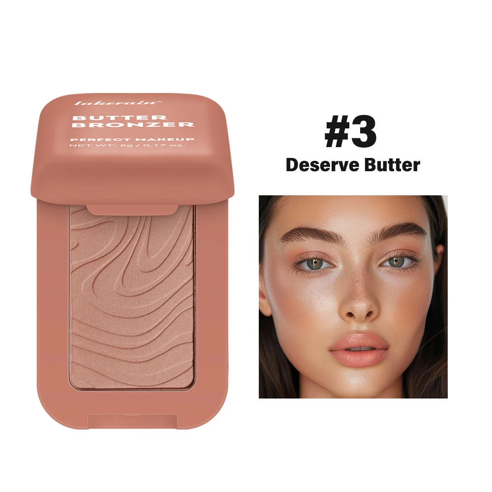 Bronzer Butter Bronzer for Dark Complexions Contour Palette with Matte Brown Shades for Nose Cheek and Profile Natural Nude Make Peaceful Pleasures Health and Wellness 3