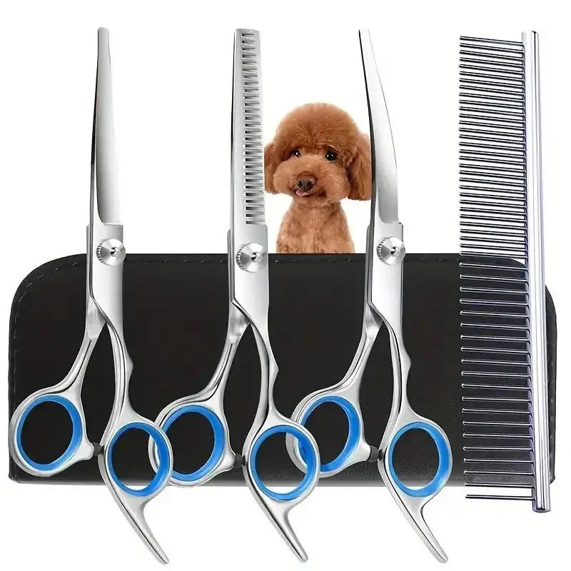 Dog Grooming Scissors – Round Tip Safety Shears | Stainless Steel