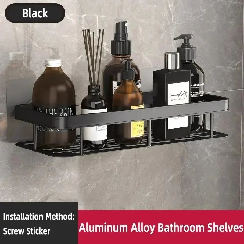 No-Drill Bathroom Shower Shelf | Wall Mounted Storage Organizer