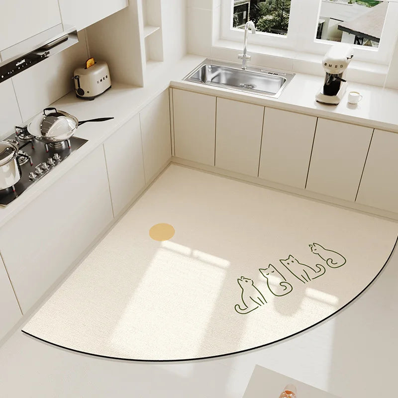 Diatom Mud Bath & Kitchen Floor Mat – Anti-Slip, Super Absorbent