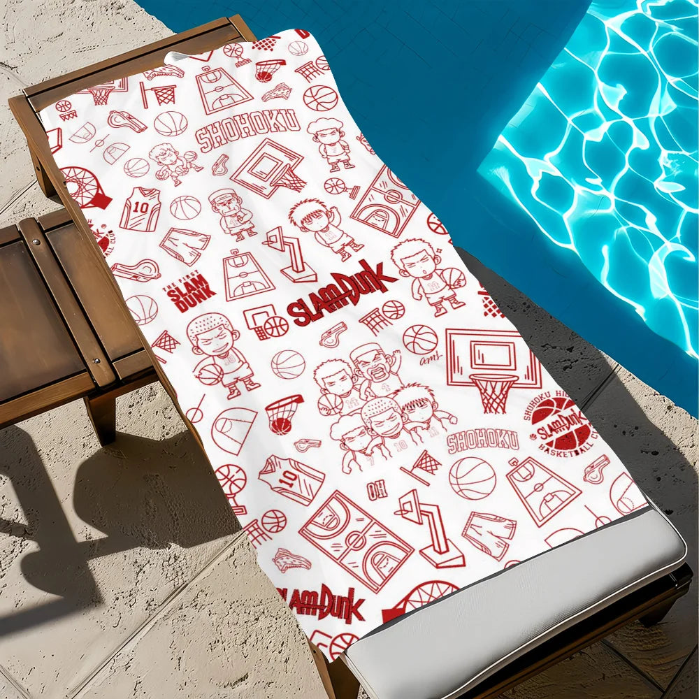 Slam Dunk Anime Beach Towel – Quick Dry, Soft, Multi-Size