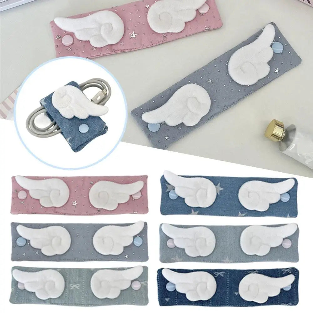 Fabric Cable Organizer Cord Wrap – Charger, USB & Earphone