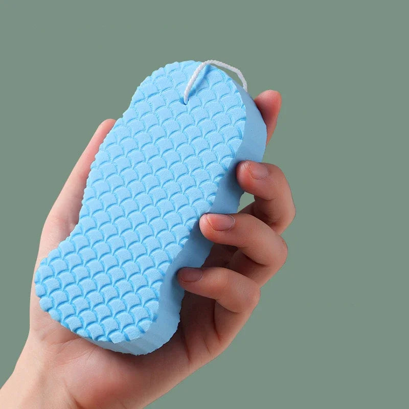 Soft Bath Sponge Brush Exfoliating Dead Skin Sponge For Kids Massager Cleaning Shower Brushes Peeling Fish Scale Sponge Rub Peaceful Pleasures Health and Wellness Blue