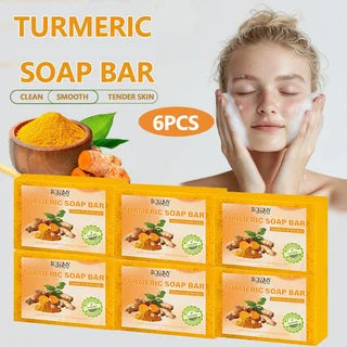 6-Pack Turmeric & Lemon Soap – Cleanse, Hydrate & Soften Skin