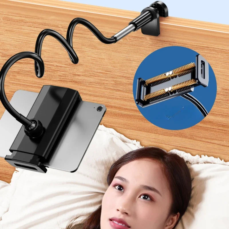 70cm Foldable Phone & Tablet Clip Stand – Bedside & Headrest