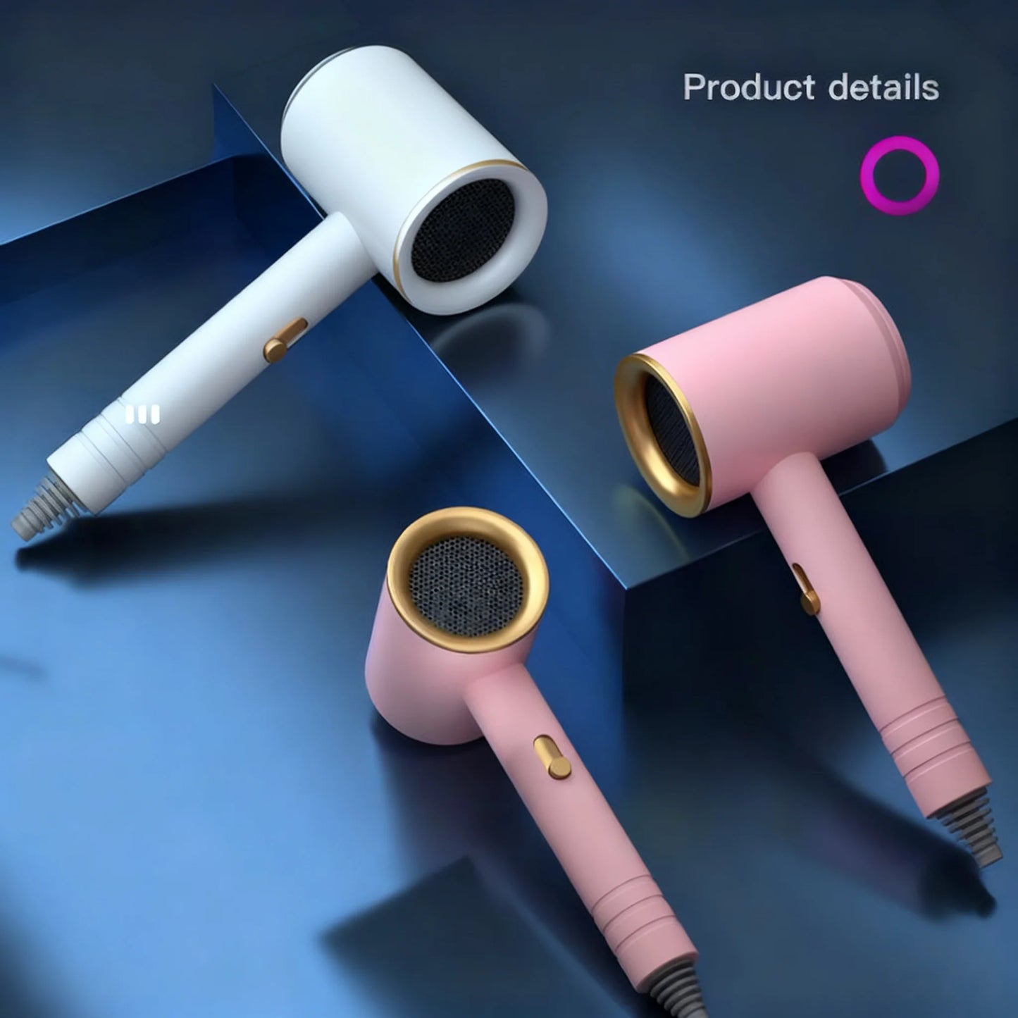 Home Use High Power Hair Dryer with Cold And Hot Air Blue Light Negative Ion Student Dormitory Hair Blower No Damage to Hair Peaceful Pleasures Health and Wellness