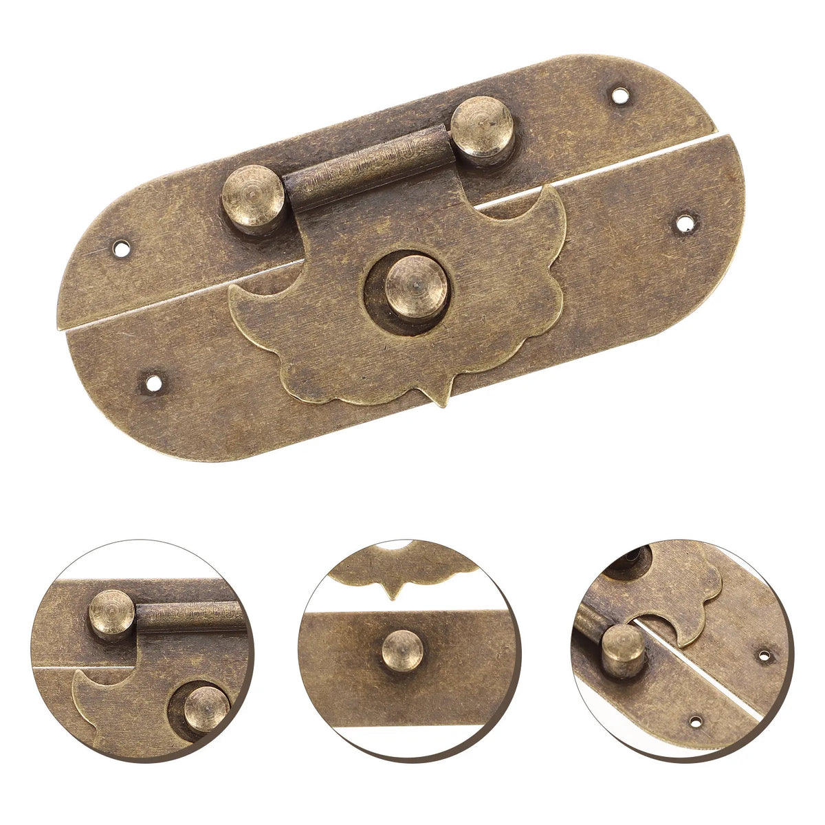 Copper Jewelry Box Buckle Latch Vintage for Wooden Case Suitcase Cabinet Jewelry Boxes Buckle Peaceful Pleasures Health and Wellness