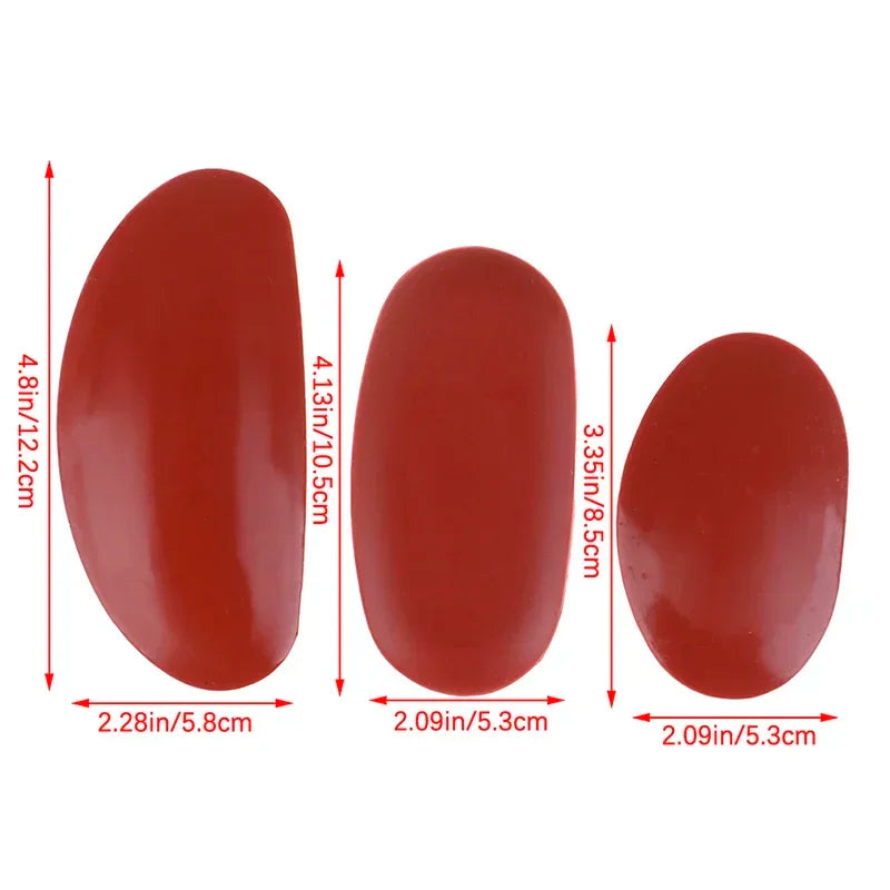 3-Piece Red Silicone Ceramic Clay Tools – DIY Pottery Set
