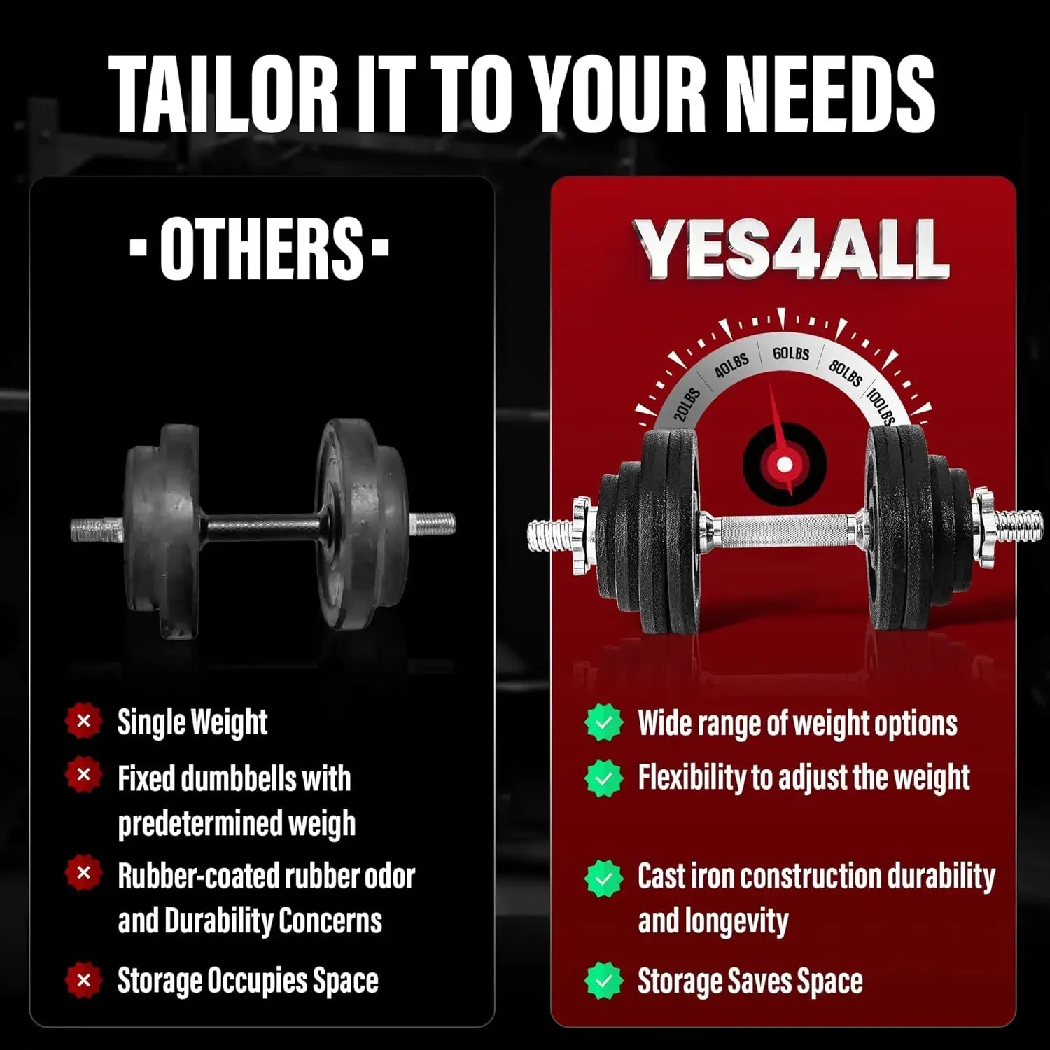 Adjustable Dumbbell Set with Weight Plates, 40lbs to 200lbs, Star Lock Collars for Home Gym Peaceful Pleasures Health and Wellness