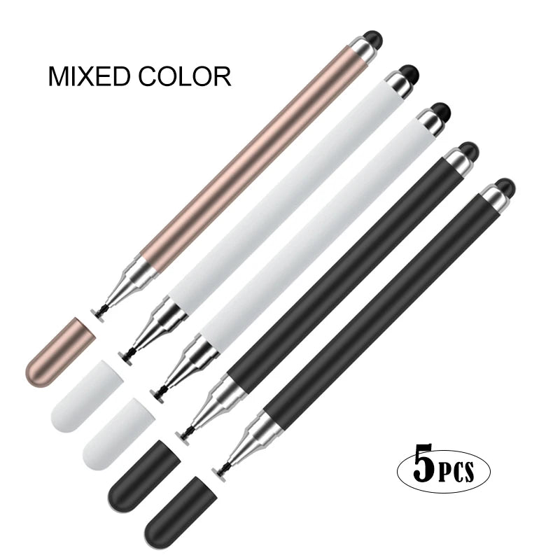 2-in-1 Capacitive Stylus For Touch Screen Stylus Pen For ipad Touch Pencil For Cell Phone Universal stylus pen For Phone Peaceful Pleasures Health and Wellness Mixed color1(5pcs)
