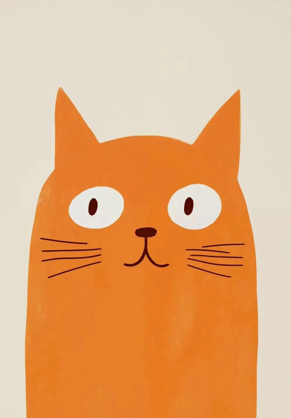Minimalist Cute Cat Art Poster Modern Cartoon Animal Canvas Painting Printing Home Bedroom Living Room Kids Room Decoration Peaceful Pleasures Health and Wellness CJ54542 20x30cm