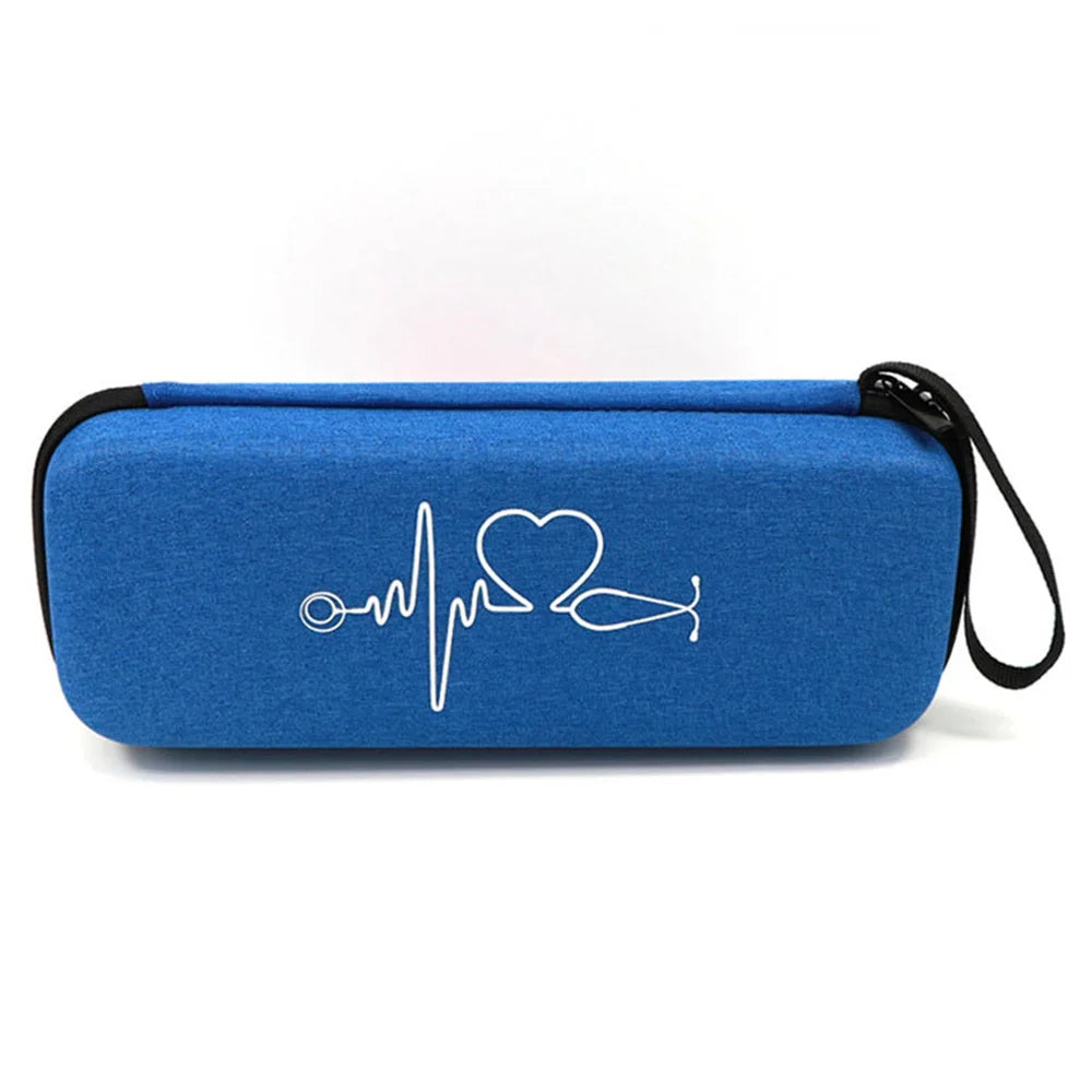 EVA Travel Portable Medical Stethoscope Storage Box First Aid Kit Mesh Pockets Case for 3M Littmann Cardiology III Stethoscope Peaceful Pleasures Health and Wellness Navy Blue