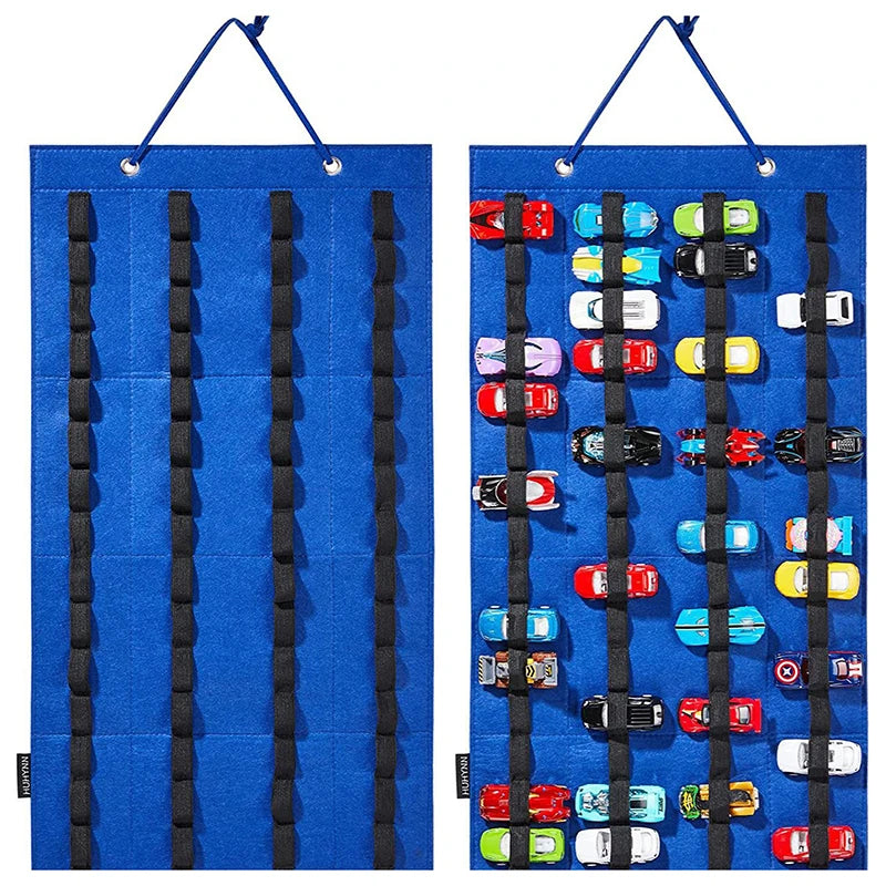 Wall Hanging Toy Car Organizer – Large Capacity Storage Bag