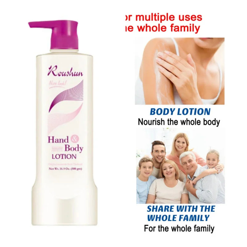 ROUSHUN body lotion 500mlLarge Capacity Moisturizing Body Lotion Refreshing Non-Greasy Long-Lasting Fragrance All-Season Body Lo Peaceful Pleasures Health and Wellness