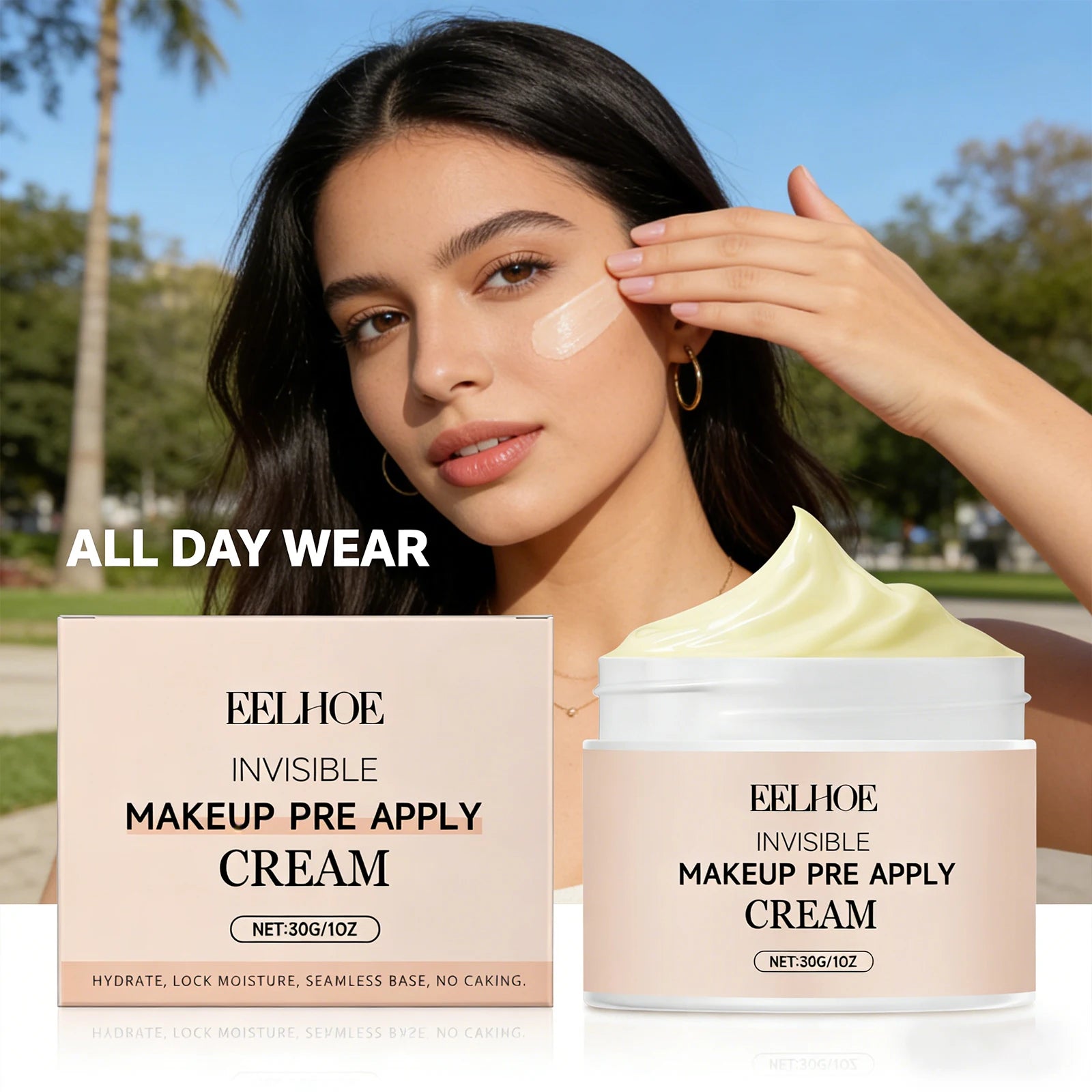 Pre Primer Invisible Makeup Waterproof Minimize Pore Brightening Skin Tone Natural Isolation Pre Apply Cream Primer Makeup 30g Peaceful Pleasures Health and Wellness