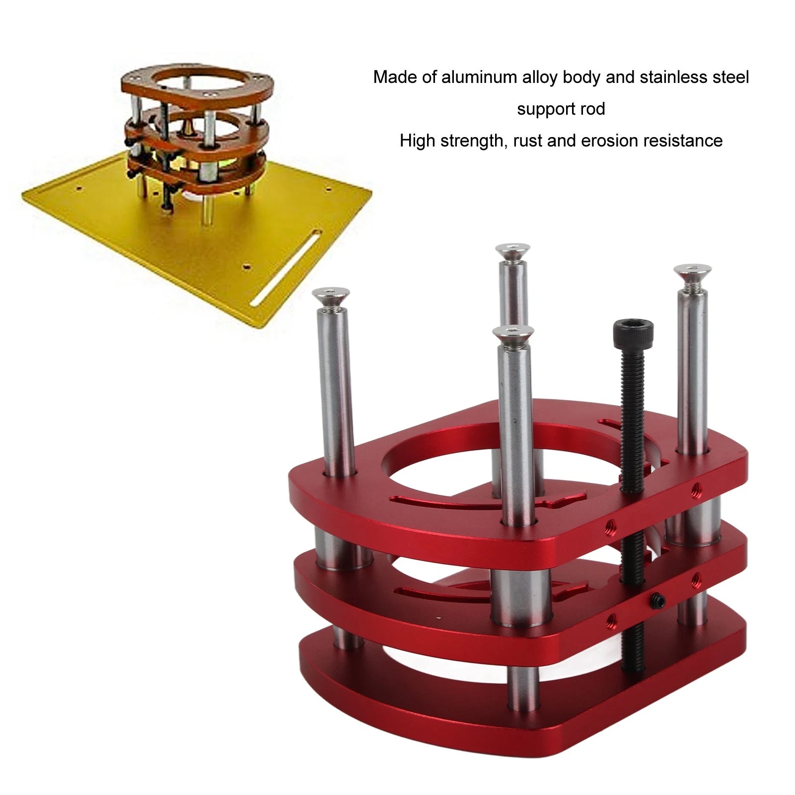 Router Table Lift System Anti Rust Router Lift Base Firm Clamping High Strength with Crank Handle for Small Trimming Machines Peaceful Pleasures Health and Wellness
