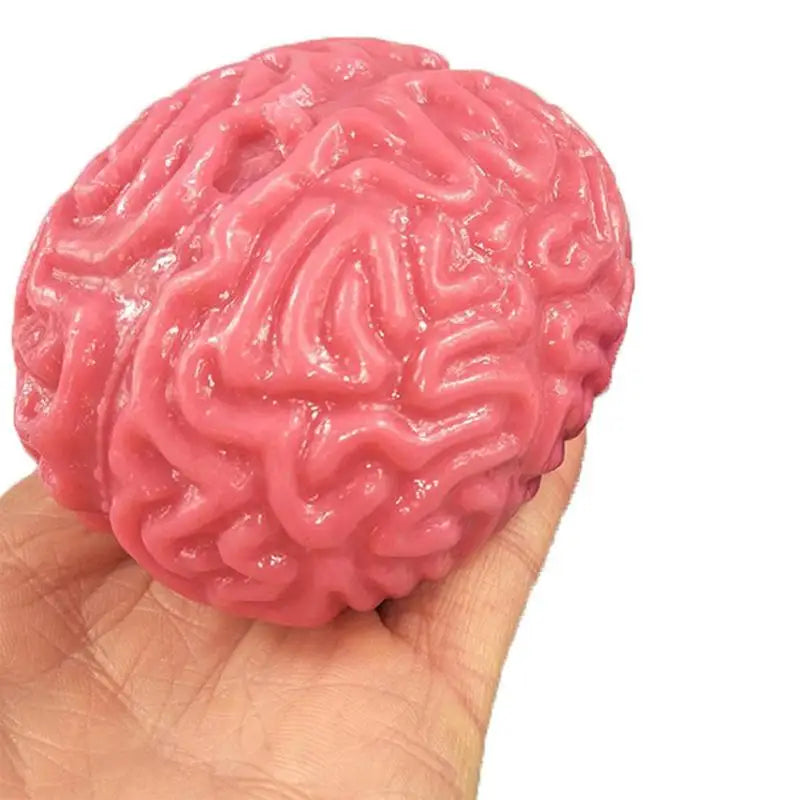1Pcs Novelty Squishy Brain Toy Squeezable Fun Toys Relieve Stress Ball Cute Toy Cartoon Squeeze Nostress Toy Halloween Gifts Peaceful Pleasures Health and Wellness