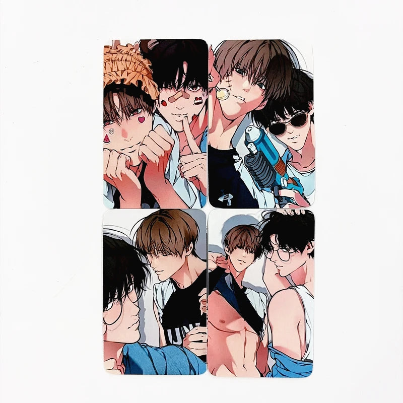 4- Korean BL Manhwa Photocards Baek Cirrus Yeon Skylar Couple