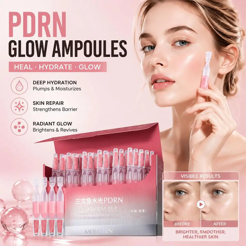 30pcs PDRN Firming Water Light Energy Injection essence Smoothing Skin Oil Control Pore Refining Skin Rejuvenation Essence Peaceful Pleasures Health and Wellness