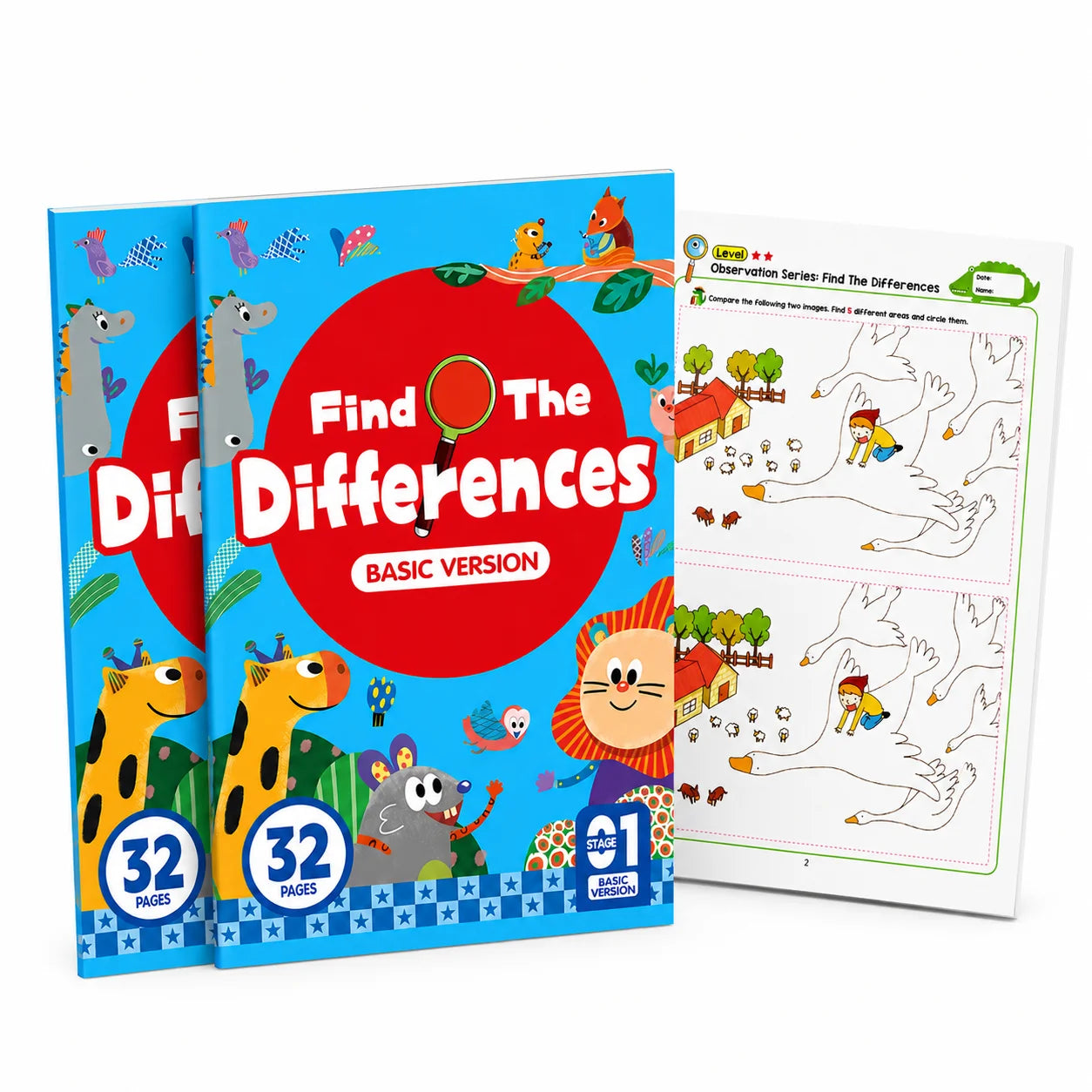 Find Differences Workbook A5 17x24cm 32 Pages Kids Observation