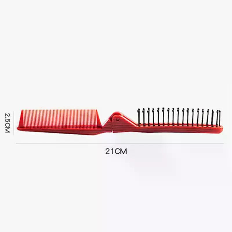 Portable Plastic Foldable Hair Comb Styling Tools Mini Folding Comb Travel Hair Massage Comb Red Peaceful Pleasures Health and Wellness