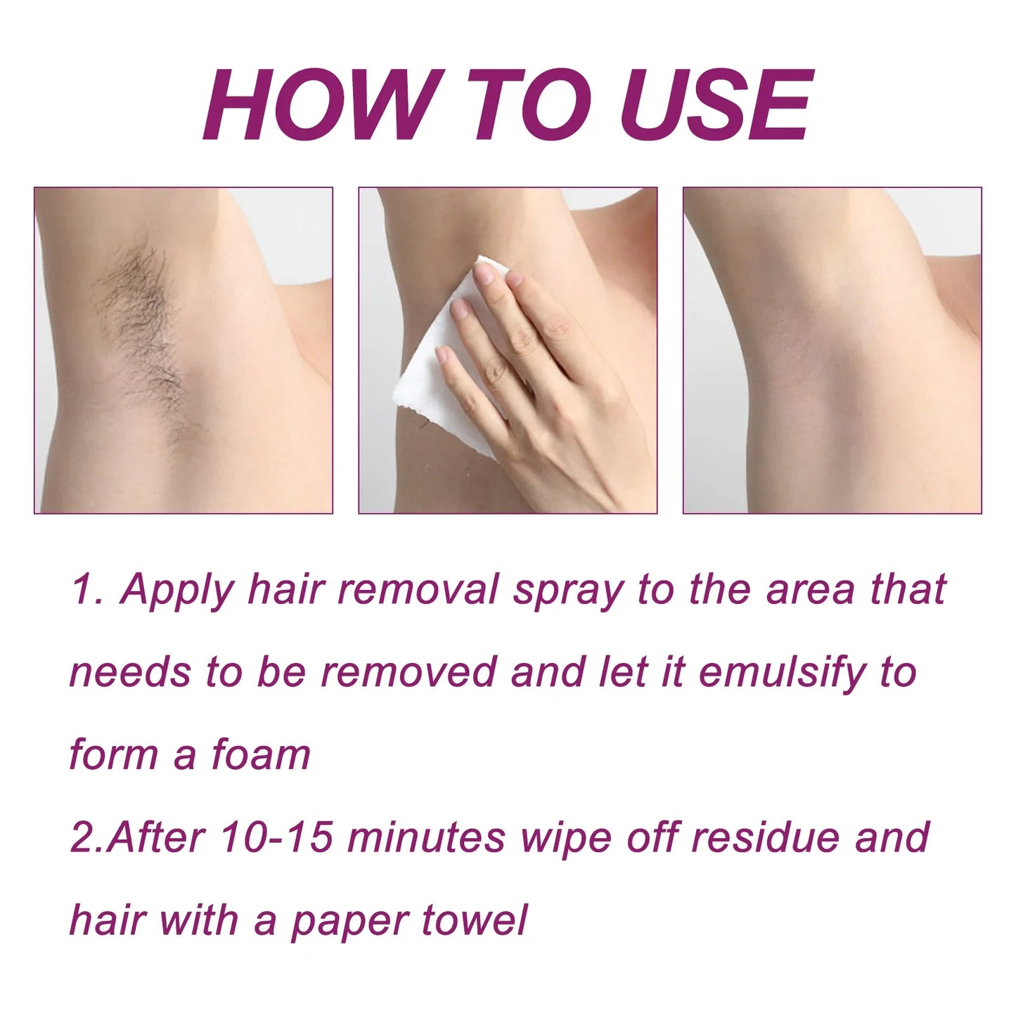 Gentle Hair Removal Mousse Spray – Arms, Legs & Full Body