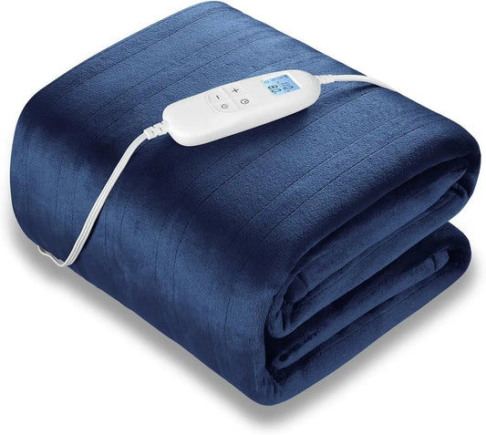 Queen Size Electric Heated Blanket with 6 Heat Settings, Auto Timer, and Soft Flannel for Home Use Peaceful Pleasures Health and Wellness United States