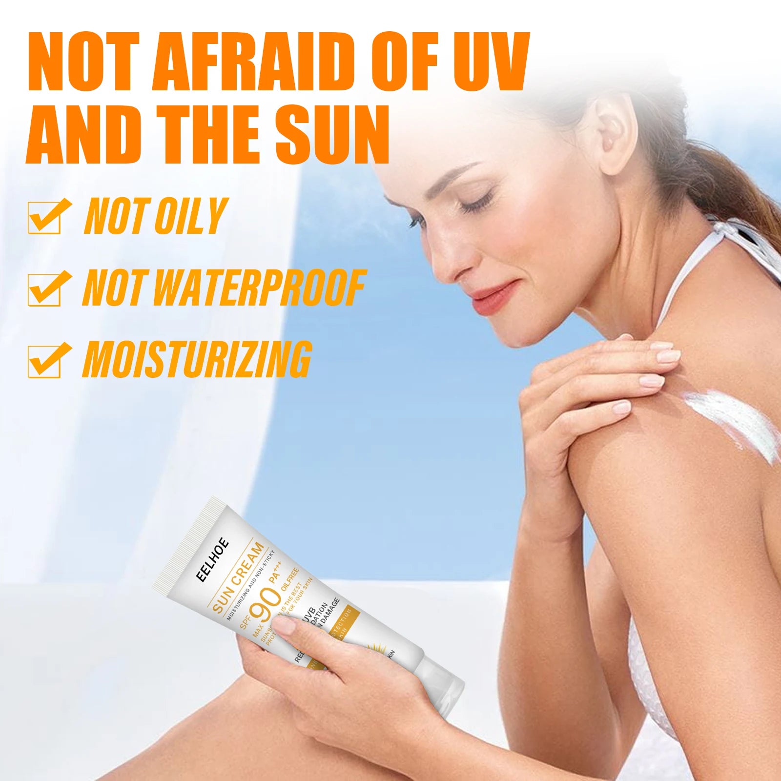 Facial Cream Sunscreen SPF 90 Brighten Sun Cream For Face Body Oil Control Moisturizer Daily Sunblock Skin UV Protective Lotion Peaceful Pleasures Health and Wellness