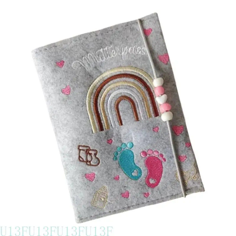 Felt Maternity Card Holder & Insurance Sleeve with Pocket