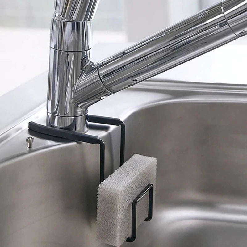 Metal Sink Sponge Holder – Kitchen & Bathroom Faucet Organizer