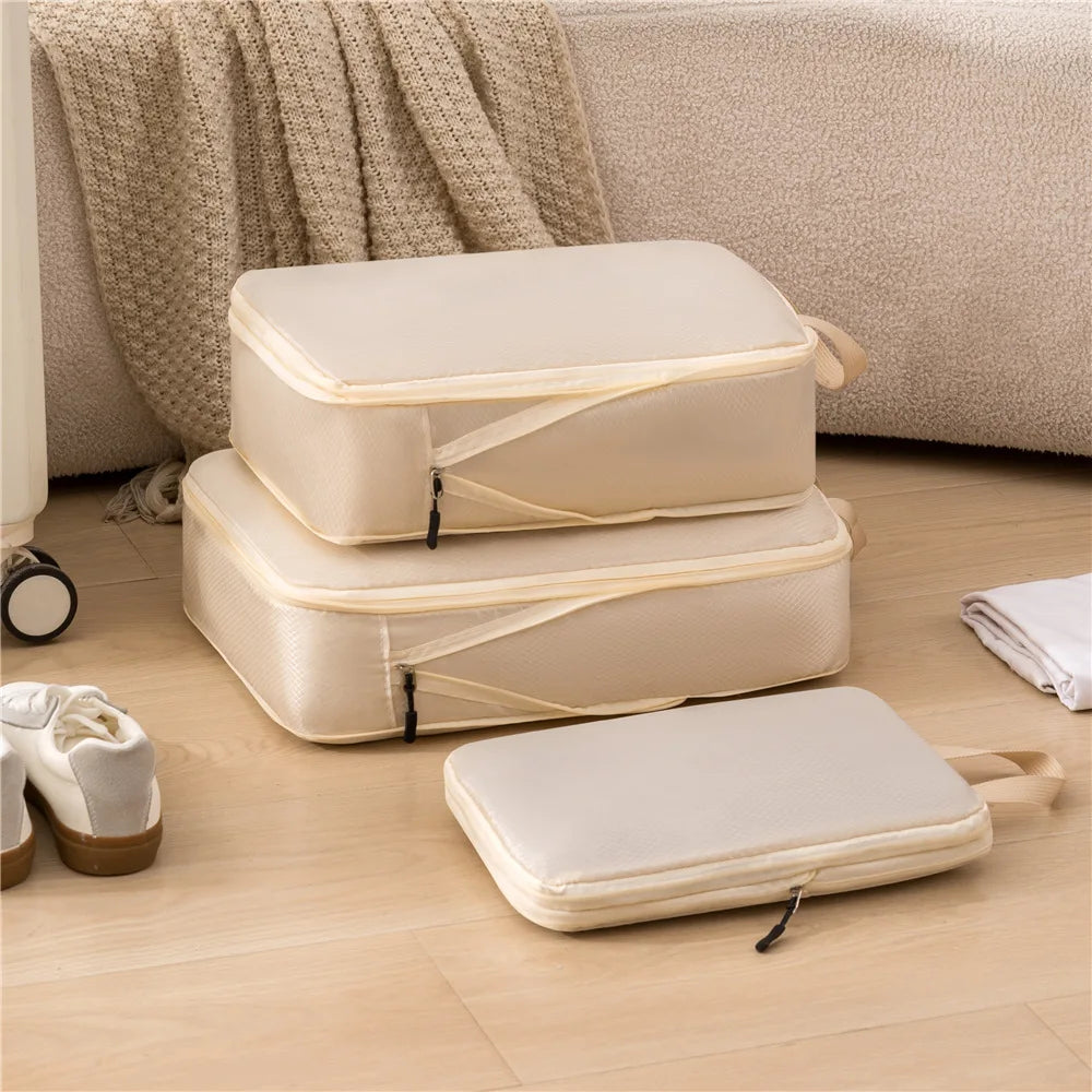 3-Piece Travel Compression Storage Bags | Luggage Packing Organizer Travel Packing Organizer Peaceful Pleasures Health and Wellness